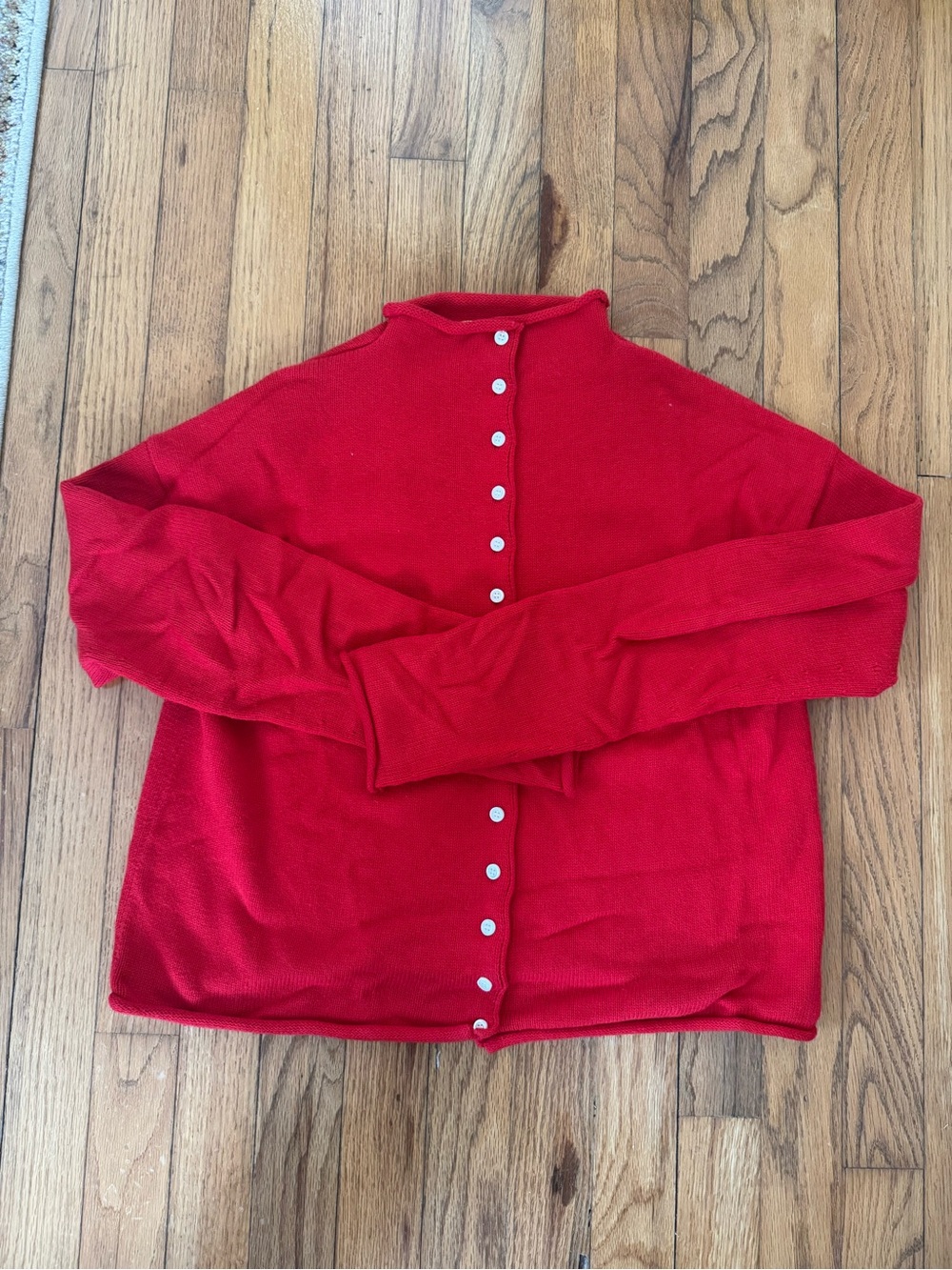 Alex Mill Taylor Red Button-Back Knit Cardigan